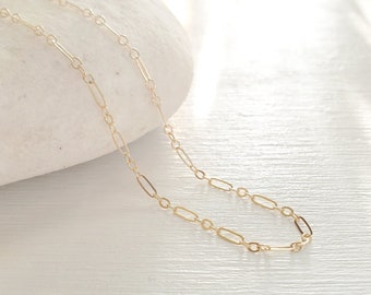 Custom Length - Delicate Gold-Filled Figaro Necklace Chain  by Quintessential Arts