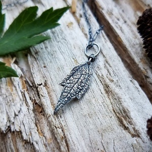 Leonurus cardiaca - Motherwort - Tiny Leaf Pendant - Botanical Jewelry by Quintessential Arts