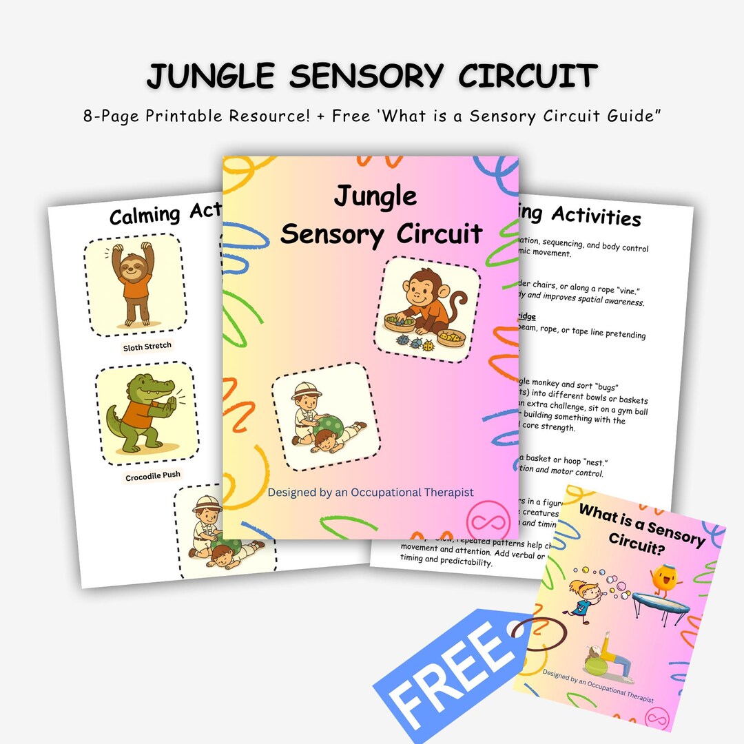 Jungle Themed Sensory Circuit + Free “what is Sensory Circuits?” Guide ...