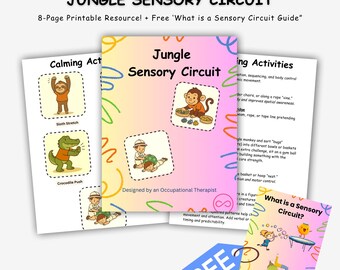 Jungle Themed Sensory Circuit + Free “What Is Sensory Circuits?” Guide