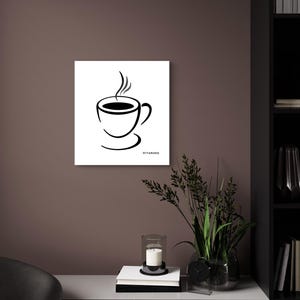Coffee Illustration Artwork, Coffee Lover Poster, Kitchen Decoration, Coffee Themed Art, Barista Wall Decor, Cafe Art Gift