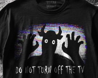 Analog Horror Shirt, Creepy Static Creature, Gothic Graphic Tee