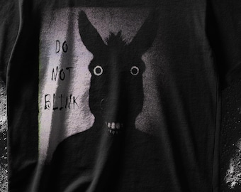 Creepy Donkey Shirt, Analog Horror VHS Style Graphic Tee