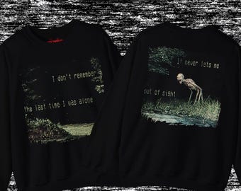 Analog Horror Forest Creature Sweatshirt Creepy Forest Monster Pullover