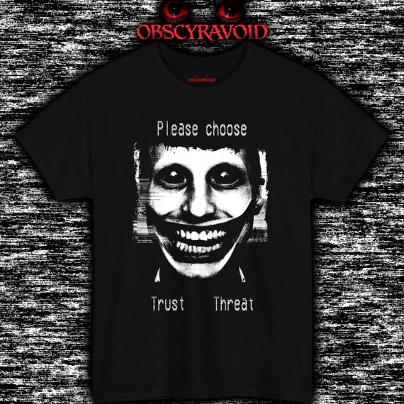 Creepy Analog Horror Glitch T-shirt, Disturbing Smile Face - Etsy