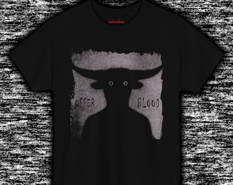 Offer Blood Bull Shirt Creepy Analog Horror T-Shirt, Distorted VHS Demon Design, Occult Scary Graphic Tee