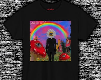 Dreamcore Surreal T-Shirt Psychedelic Rainbow Eye Figure Graphic Tee