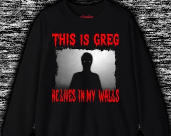Analog Horror Sweatshirt, This Is Greg, Creepy Shadow Figure Pullover