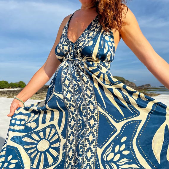 boho chic wedding guest dresses Naira Pleated Maxi Dress main image 0