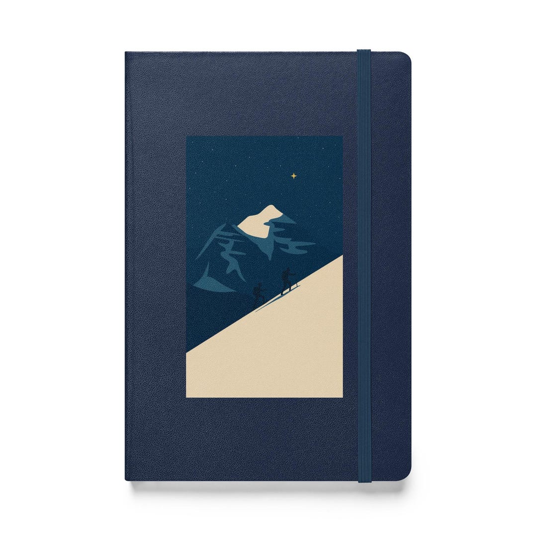 Minimal Mountain Night Sky Notebook – Navy & Beige Adventure Journal - Etsy