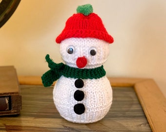 Vintage Crochet Knit Snowman Decoration