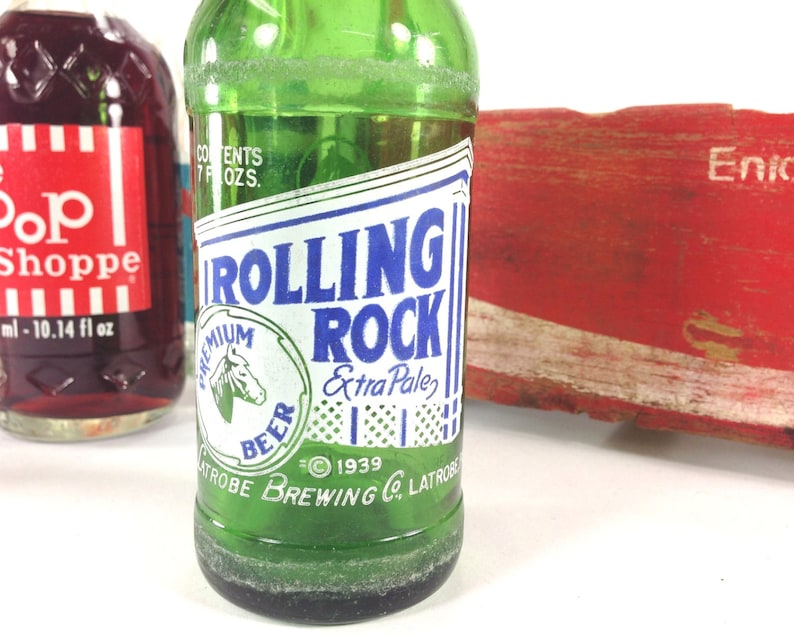 Antique Rolling Rock Beer Bottle Latrobe PA 33 A Little Nip / Etsy