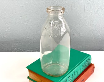 Antique Glass Milk Bottle, Meadow Gold Cream