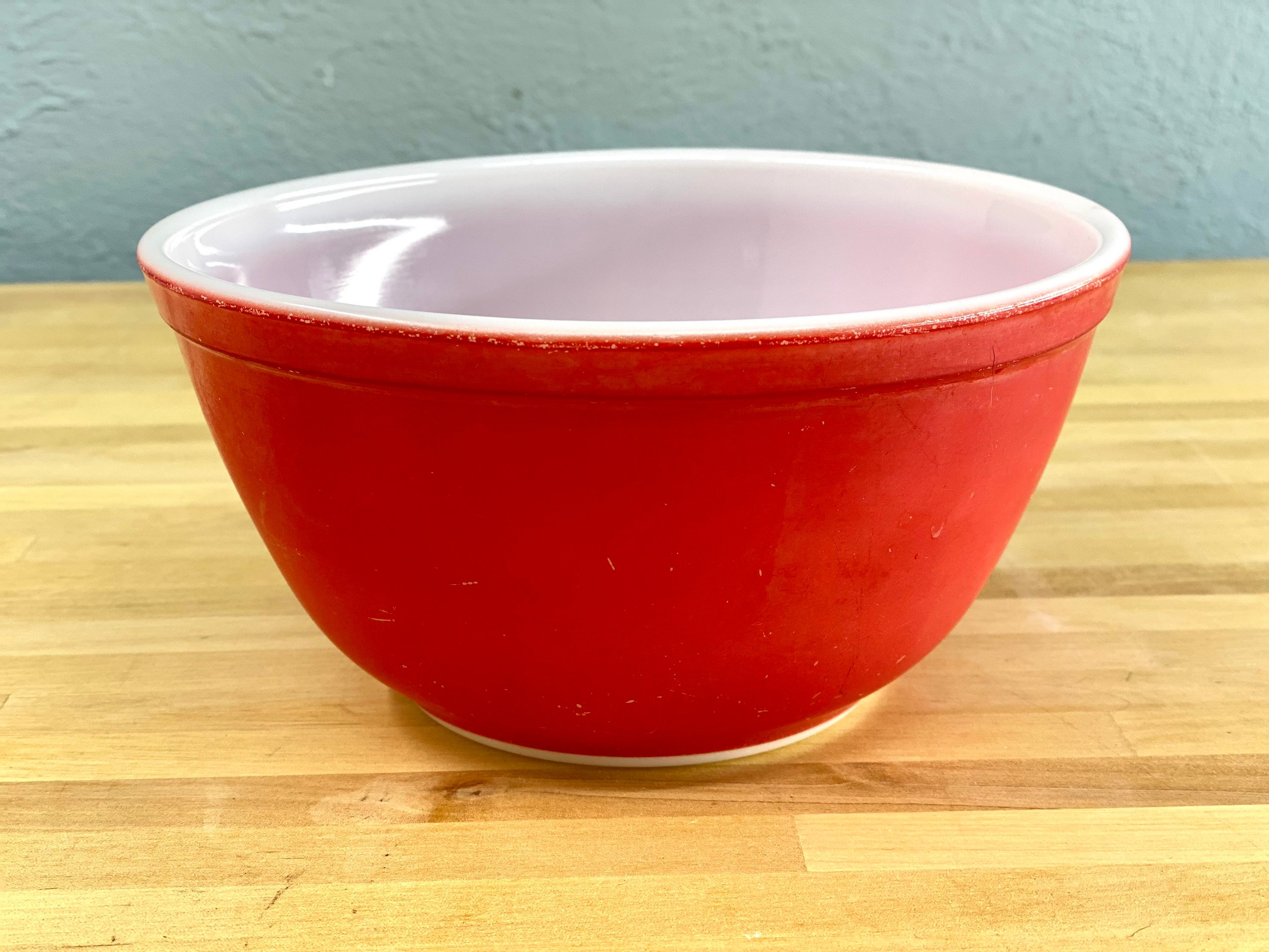 Faded Red Pyrex Primary Color Mixing Bowl, Pyrex Nesting Bowl, Red Pyrex  Bowl 401, Poor Condition 