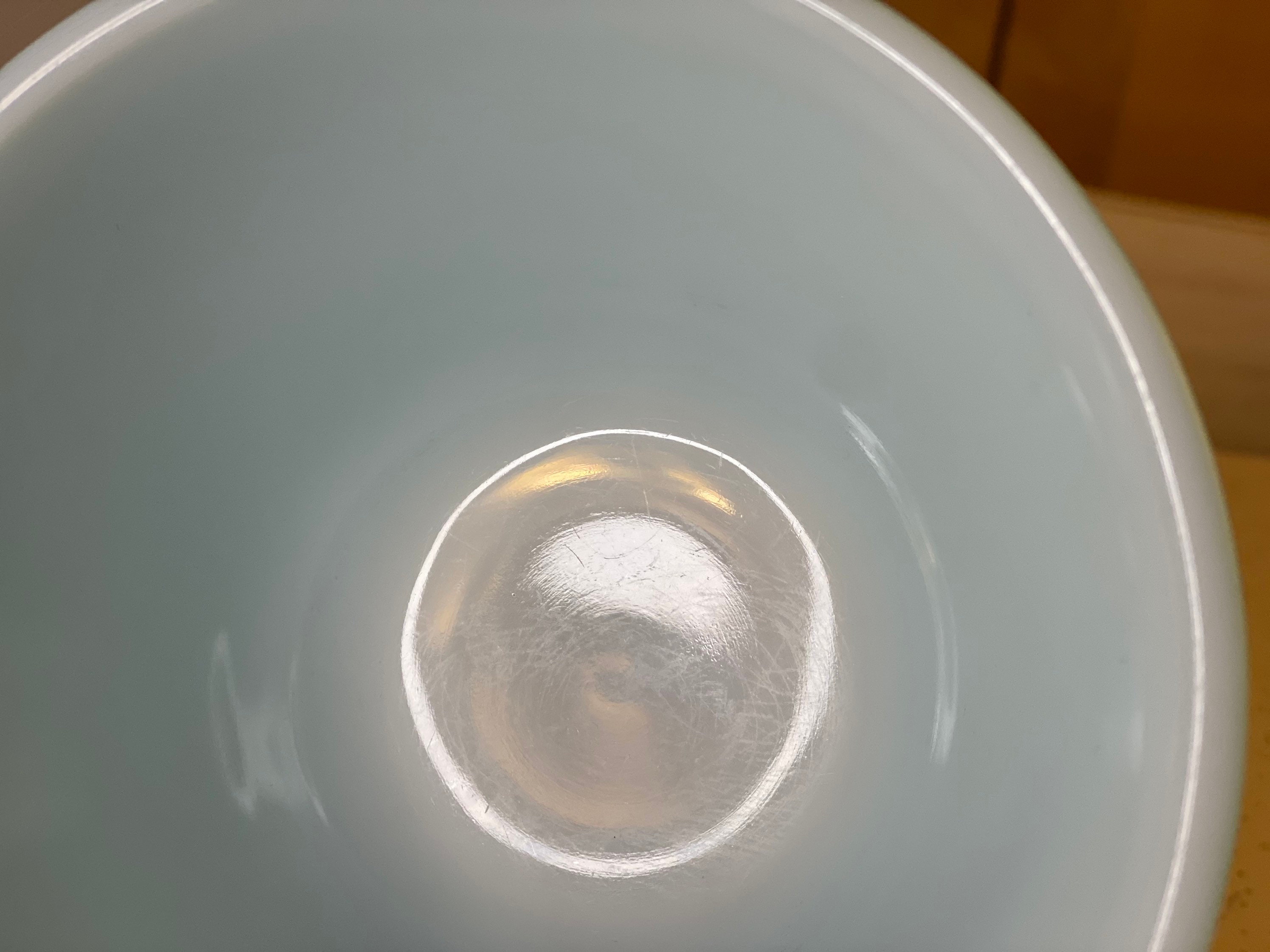 Pyrex blanc, bol à mélanger à fond transparent, 1,5 L, en excellent état vintage ! - Canada