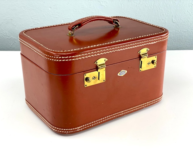 Vintage Train Case, Belber Neolite Goodyear Tire & Rubber Co, Brown