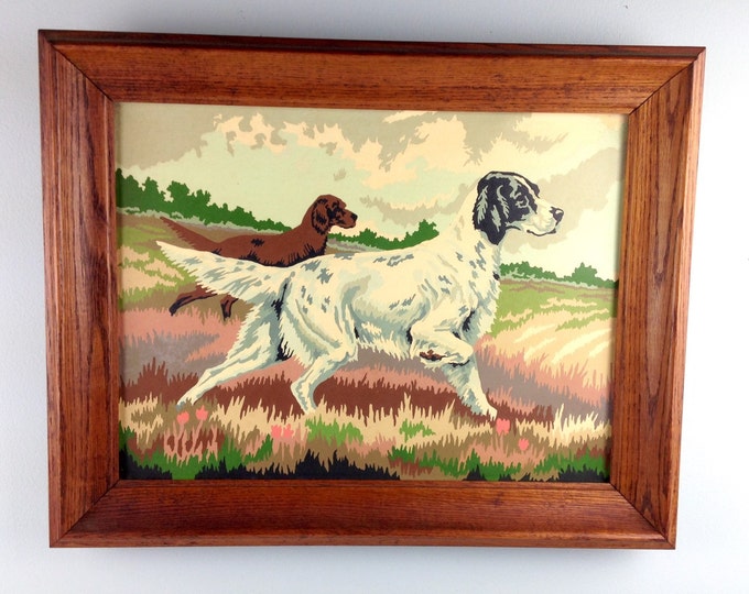 Vintage Hunting Dogs Painting Paint by Number Dog Hunting Etsy
