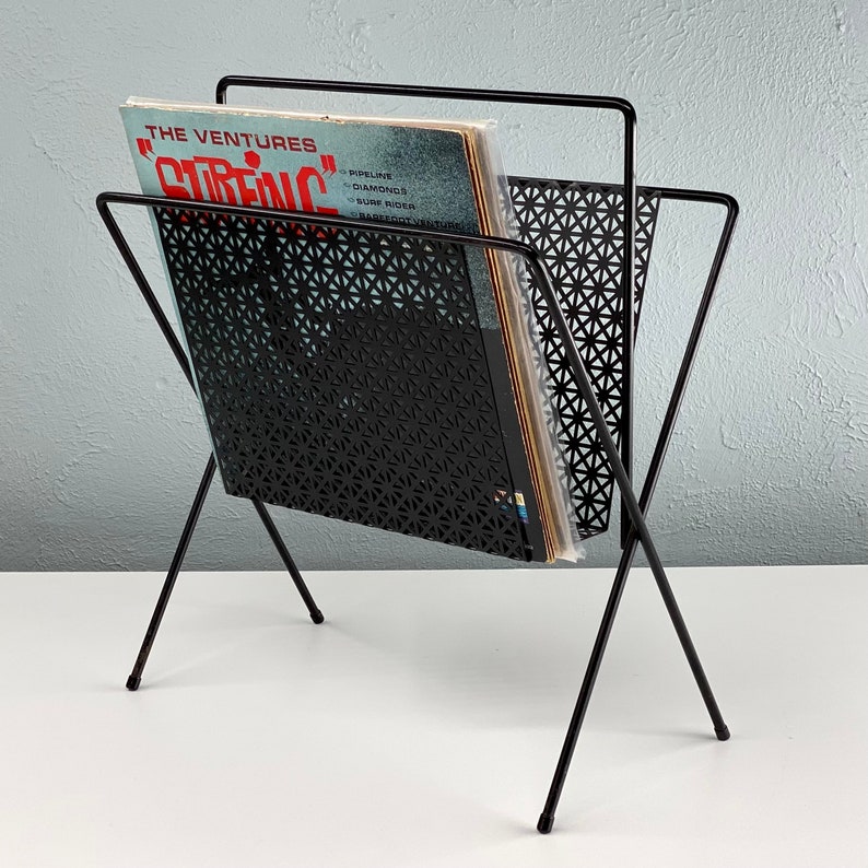 Mid Century Magazine Rack, Magazine Holder, Magazine Stand, LP Record Holder, Vintage Storage and Organization, Atomic Era image 5
