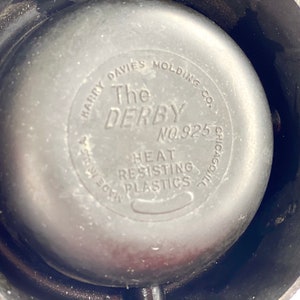 Rare Vintage Chicago The Derby Bakelite Ashtray, Vote for Hinky Dink McKenna, 1940s Chicago Politics, Harry Davies Molding Co image 9