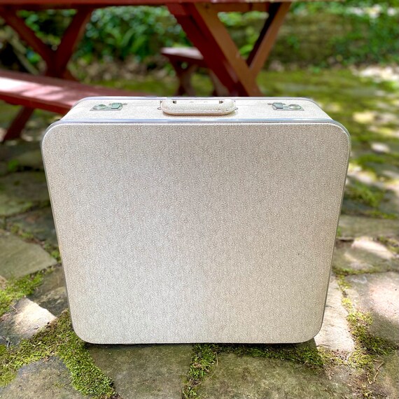 Vintage Cream Color Suitcase, Stage Props, Theater Props