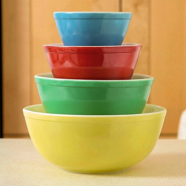 EXCELLENT Pyrex NO NUMBERS Primary Color Mixing Bowls, Vintage Pyrex Mixing Bowl Set, Farmhouse Kitchen Decor, Gifts for Foodies