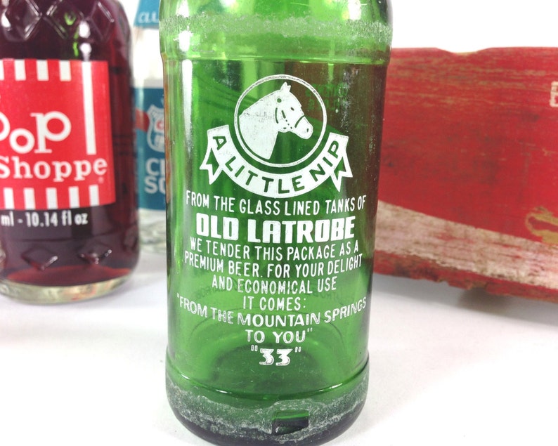 Antique Rolling Rock Beer Bottle Latrobe PA 33 A Little Nip / Etsy