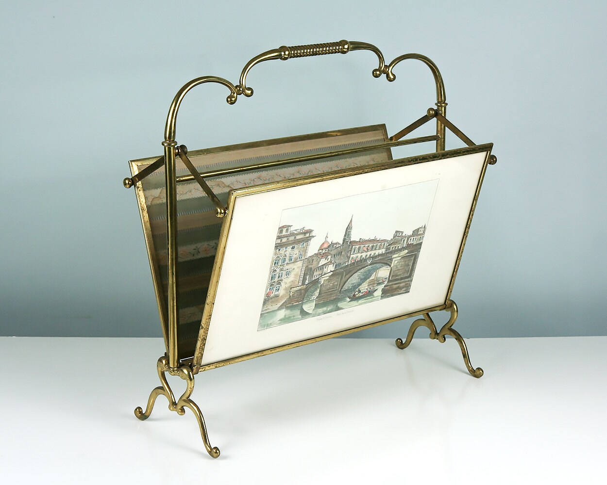 Fine Art Engraving Magazine Rack Antique Italian Art Imprine Etsy