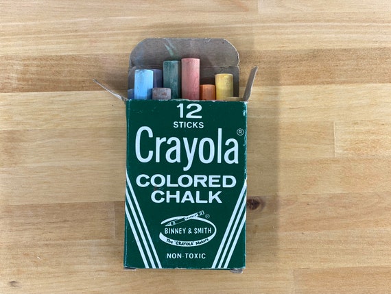 Omega Chalkboard Chalk in Color, Vintage Box of Chalk Mint