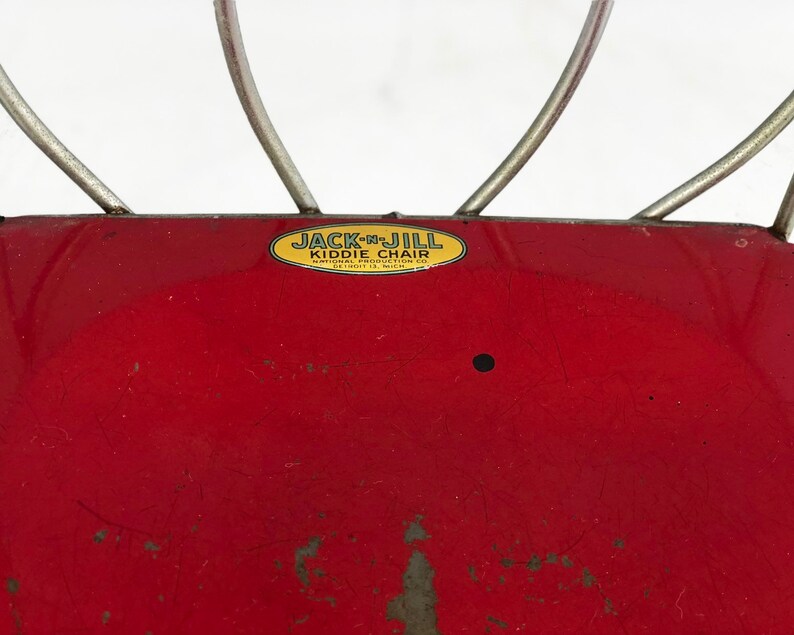 Vintage Jack and Jill Kiddie Chair Children Kids Seat Red Etsy