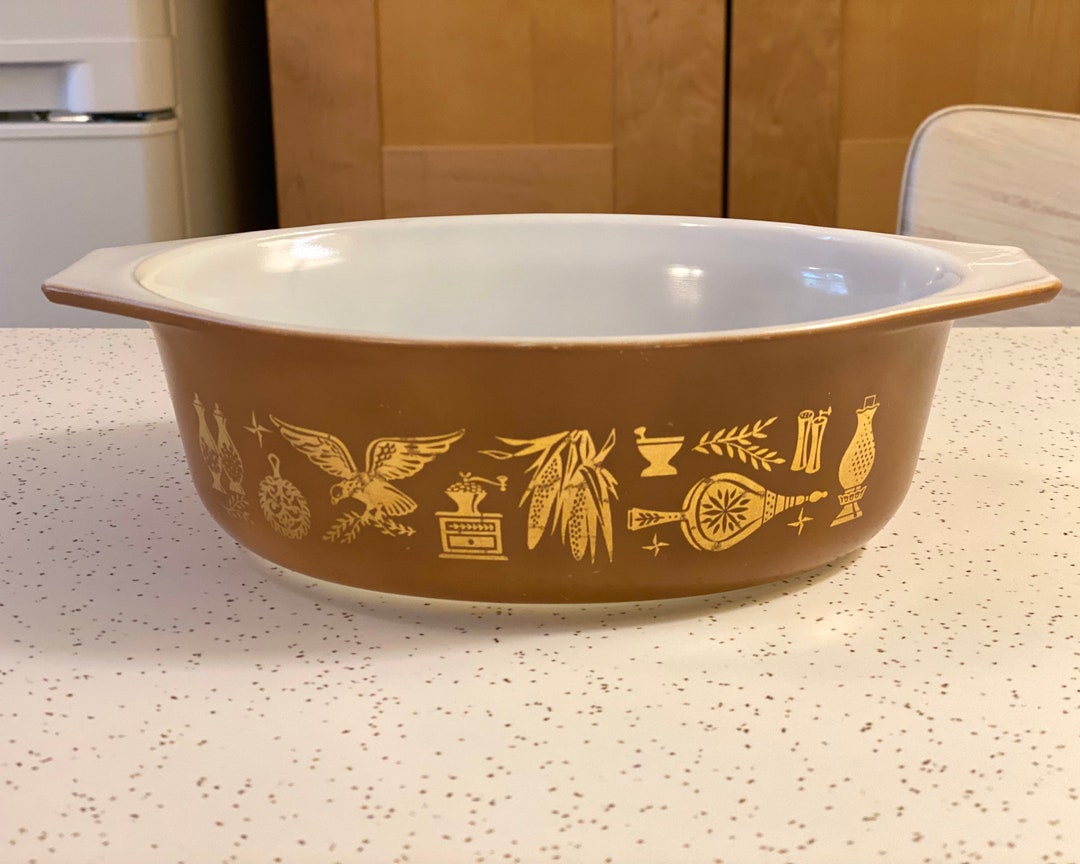 Pyrex Early American Casserole Dish, 1 1/2 Quart, 043 - Etsy