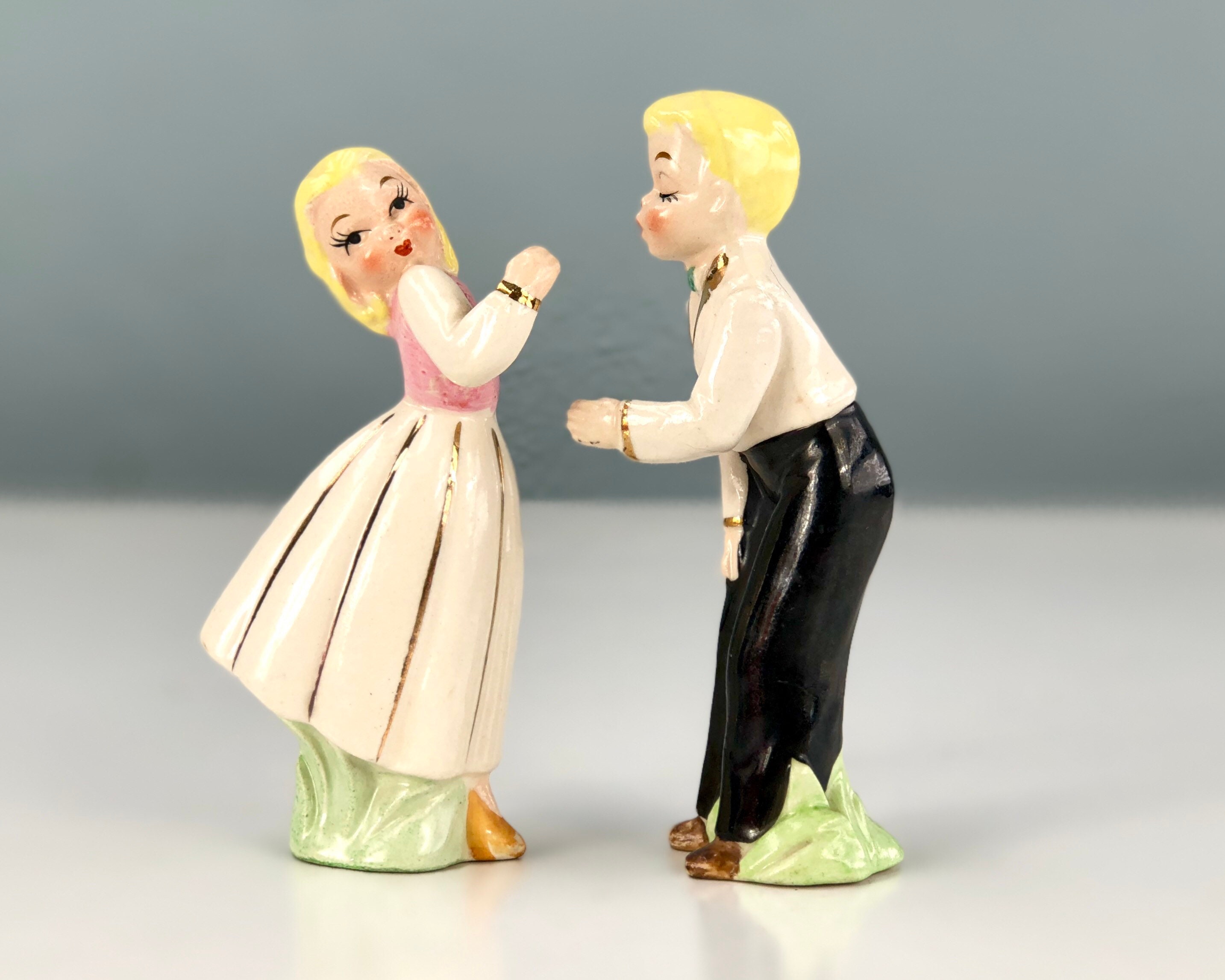Vintage Dancing Teens Salt and Pepper Shakers Dancer Gift Etsy