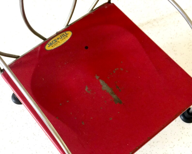 Vintage Jack and Jill Kiddie Chair Children Kids Seat Red Etsy