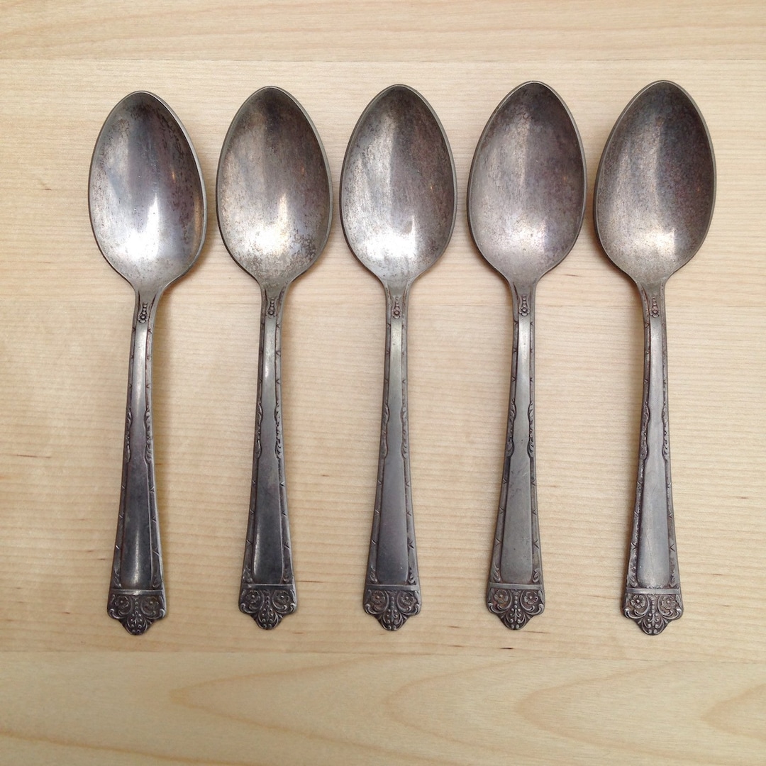 Set of Monroe Silver Spoons, EPNS, Antique Dinnerware, 1930s Table Etsy