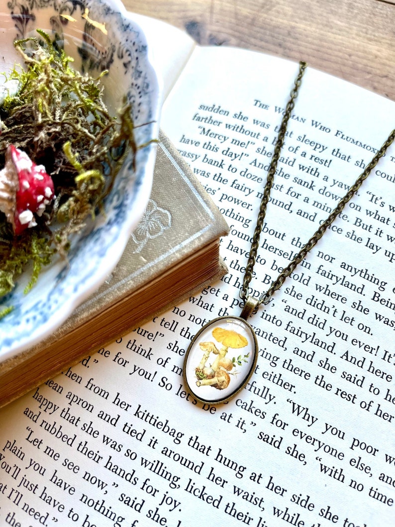 Mushroom Necklace Forest Necklace Goblincore Necklace Cottagecore Necklace Woodland Necklace Gift for Her image 3