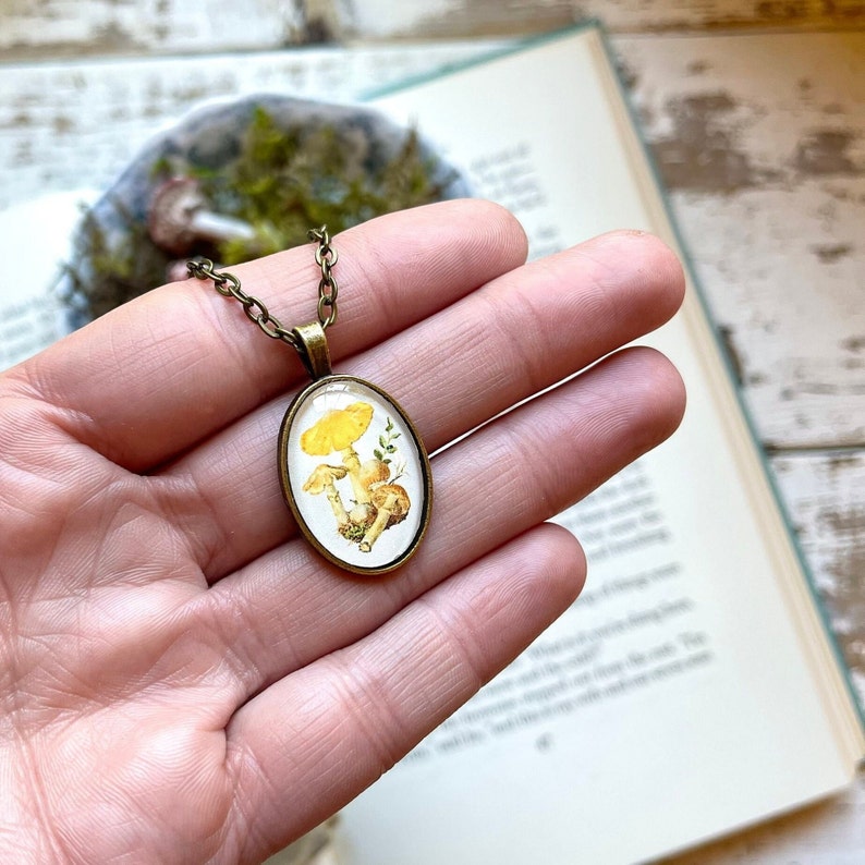 Mushroom Necklace Forest Necklace Goblincore Necklace Cottagecore Necklace Woodland Necklace Gift for Her image 1