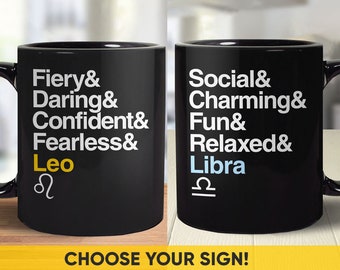 Zodiac Gift Mug, astrology gift idea, star sign mug, birthday gift for astrologist, zodiac coffee mug, Gemini Leo Libra Pisces Taurus Aries