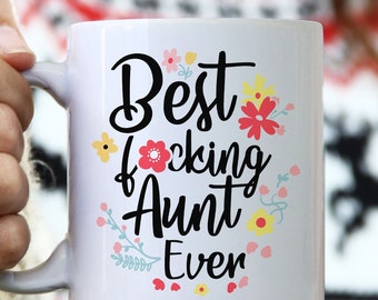 Best Aunt Ever Mug, Cool Aunt Gift from Niece, Funny Gift for Aunt Mug with Saying, Coffee Mug Gift from Nephew, new aunt gift from sister