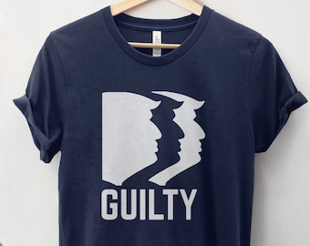 Guilty Trump Indictment Shirt, Funny Trump Arrest T Shirt, anti Trump tshirt, political graphic tee, lock him up, Trump for prison, Indicted