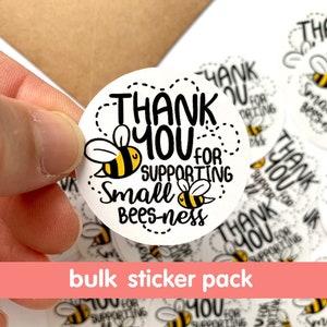 Gracias por comprar pegatinas para pequeñas empresas para embalaje, pegatinas para empresas, pegatinas para paquetes, bonitas pegatinas de agradecimiento, abejas