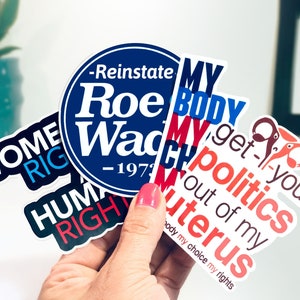 Stickerpakket damesrechten, Pro Choice-stickerset voor laptopwaterfles, protect roe v wade, human rights my body choice waterdichte sticker