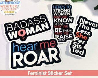 Feminist Sticker Pack for Women, Stickers for water bottle, WATERPROOF feminism sticker set, women's rights sticker pro choice decal protest