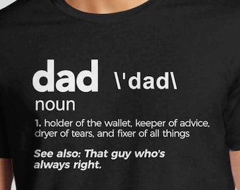 Personalized Dad Gift, Dad Definition Shirt, dad tshirt, custom dad gift from kids, new dad to be t shirt, funny dad tee shirt, BootsTees