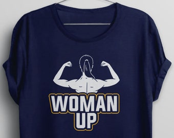 Woman Up, Feminist Shirt for Women, Workout Shirt with Saying, funny gym shirt, women graphic tee ladies female empowerment tshirt BootsTees