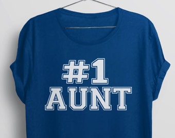 Aunt Gift: #1 Aunt Shirt | gift for aunt t shirt, aunt tshirt, gifts for family shirts, best aunt ever tee shirt, sister gift, auntie shirt