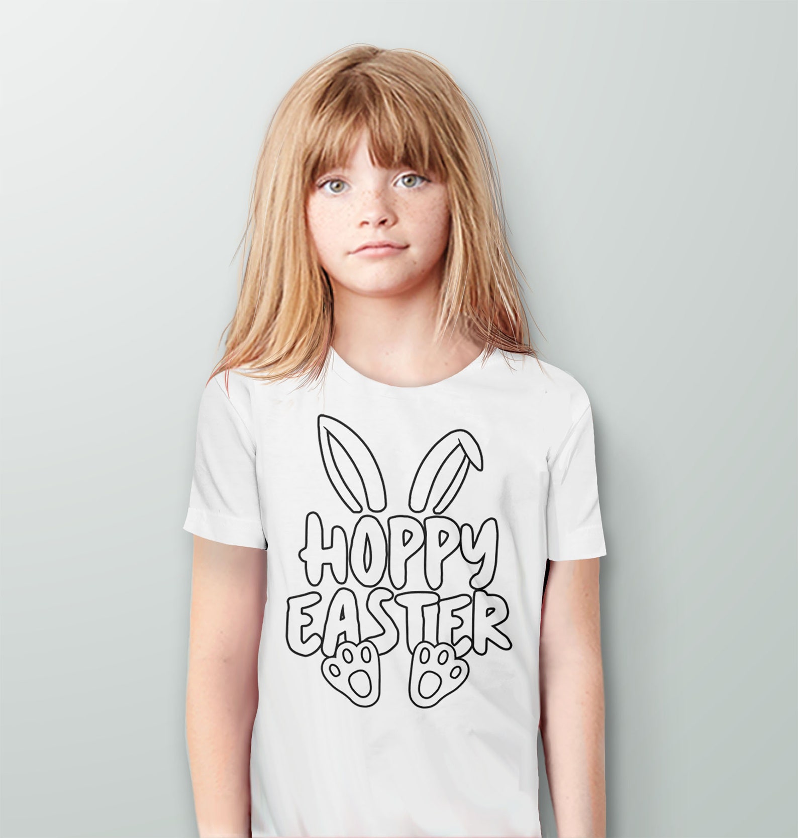 Easter Coloring Shirt for Kids Easter Gift Idea for kids | Etsy