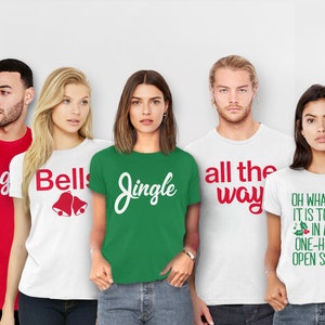 Matching Holiday Shirts for Family, Christmas Shirts, Xmas Outfit, Matching Clothes for Families, Jingle Bell Tshirts BootsTees couples tees