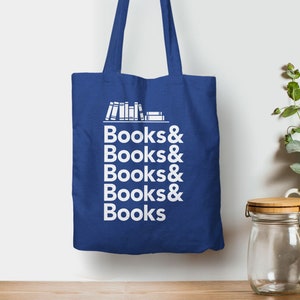 Book Tote Bag, Literary Gifts For Readers, Book Lover accessory, Nerdy Bookish Gift For Bookworm, Library Bag For Teacher, reusable shop bag image 3