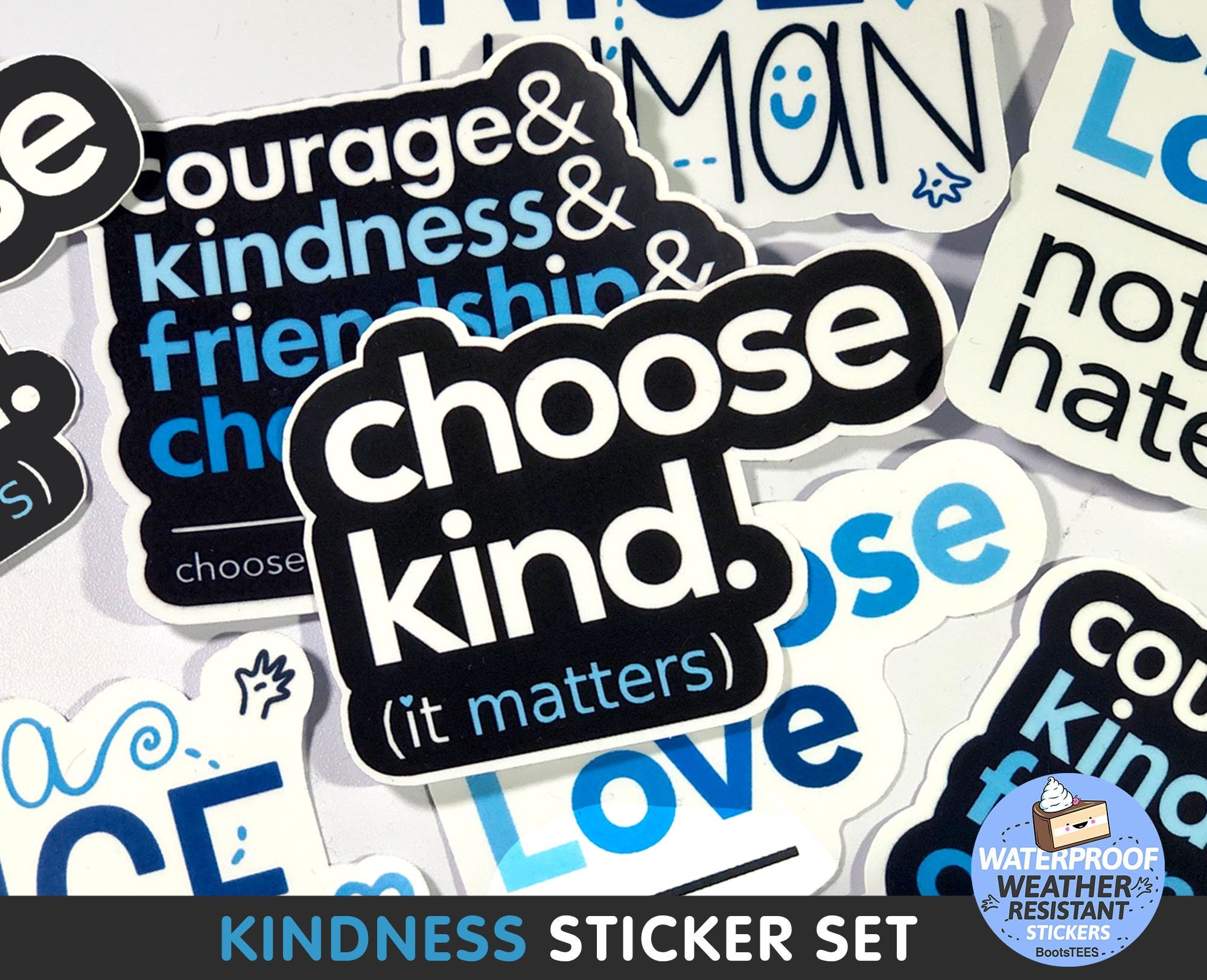 Choose Kindness Multicolor Lettering Sticker