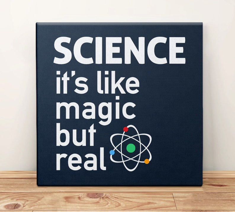 Science Canvas Art Print Science Teacher Gift for Scientist Etsy
