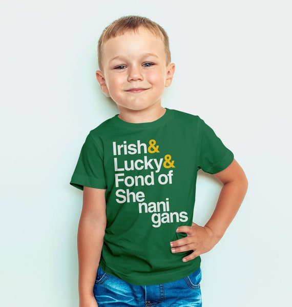 Kids Prone To Shenanigans St Patricks Day Boys Girls Funny T-Shirt Kids Prone To Shenanigans St Patricks Day Boys Girls Funny T-Shirt
